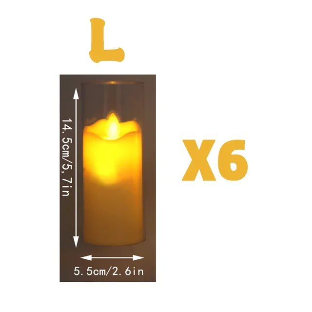 6Pcs LED Flameless Electric Candles