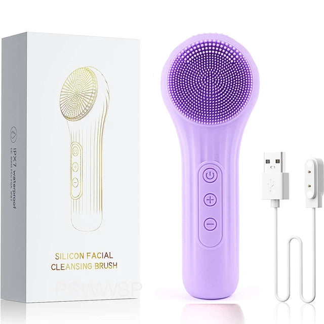 Silicone Ultrasonic Facial Cleanser (Electric Brush)