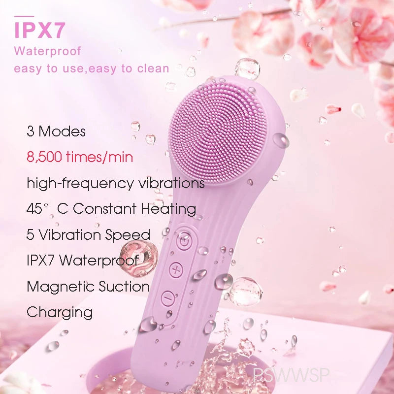 Silicone Ultrasonic Facial Cleanser (Electric Brush)