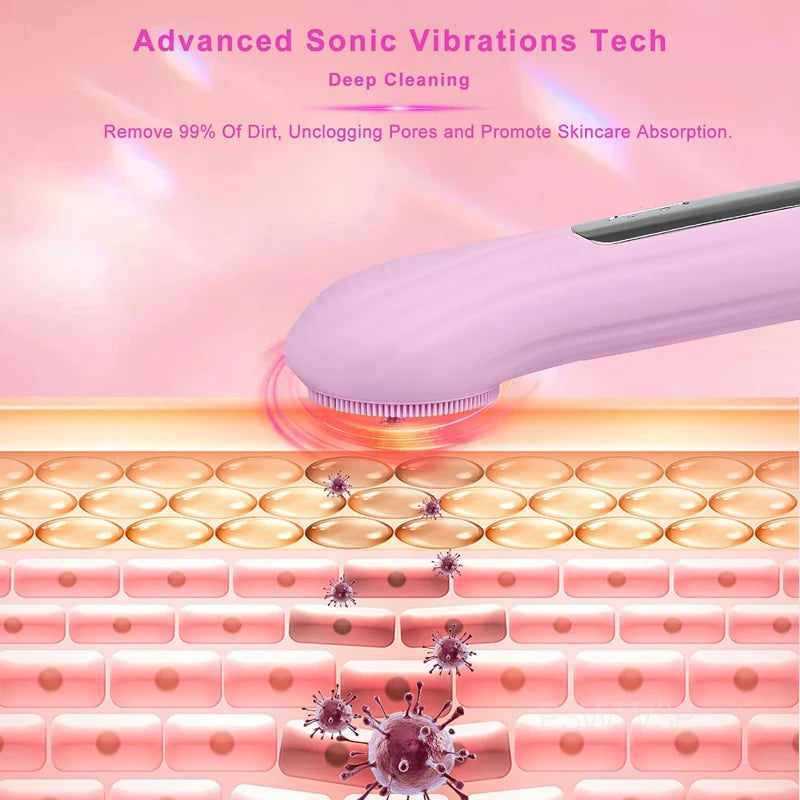 Silicone Ultrasonic Facial Cleanser (Electric Brush)